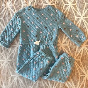 Carter's Blue Quilted Pajama Set Cozy and Stylish